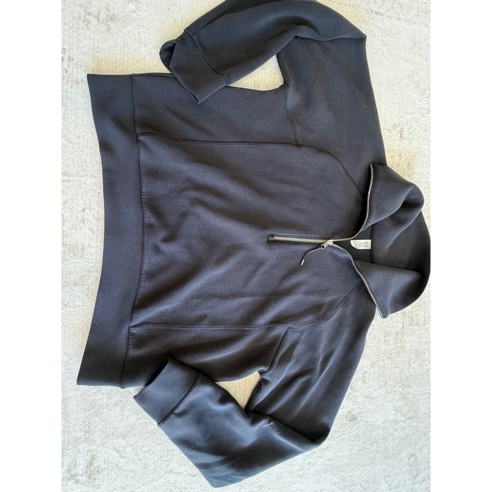 Spanx AirEssentials Half Zip Pullover Very Black XL Sweatshirt 50226R - Picture 5 of 8